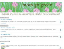 Tablet Screenshot of momgogreen.com
